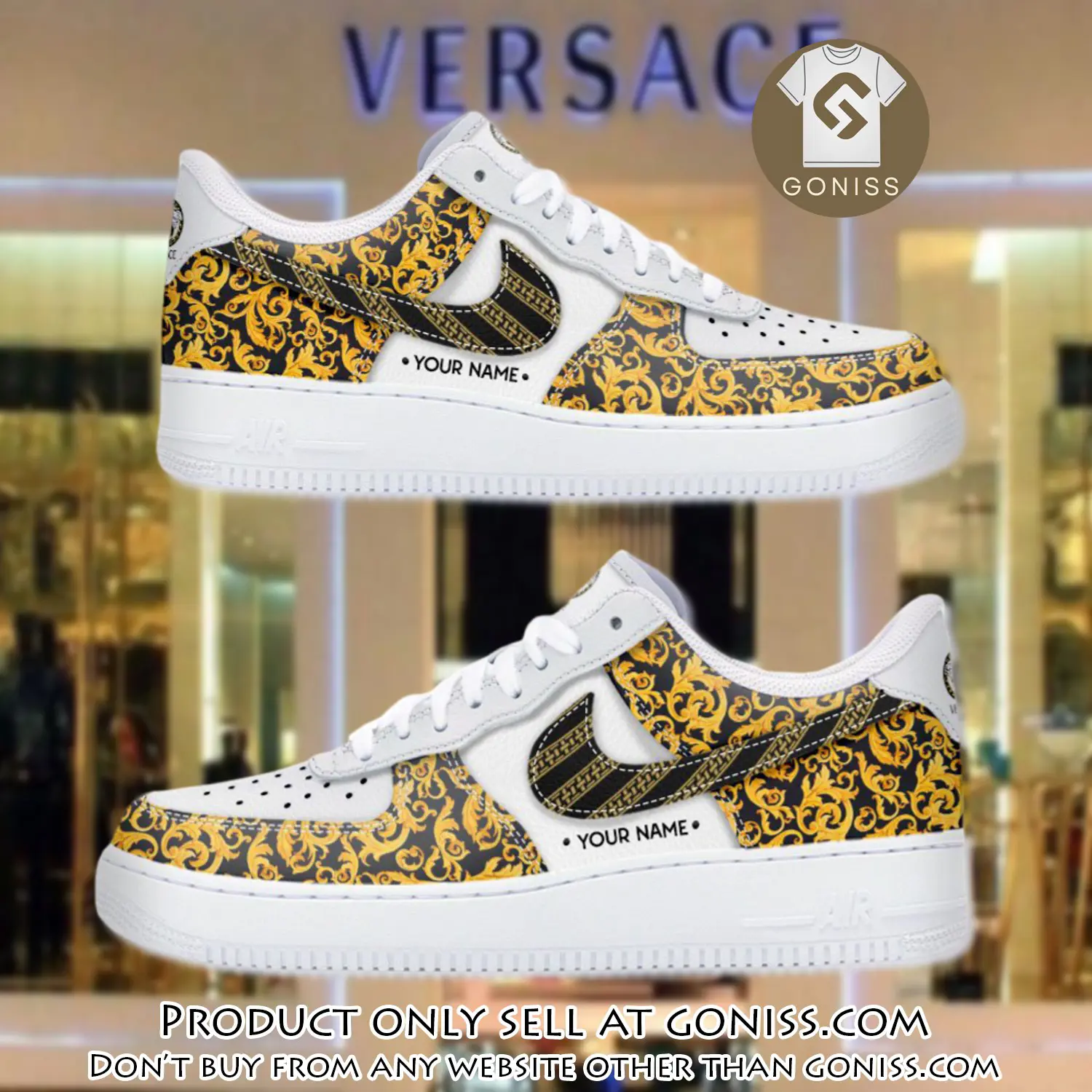 Personalized versace luxury air force 1 sneakers limited af1 shoes oaf1020 gn5023803